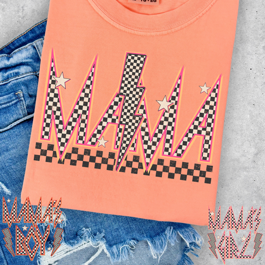 Mama - Mama's Girl - Mama's Boy (Rocker Style) Full Color DTF Transfer