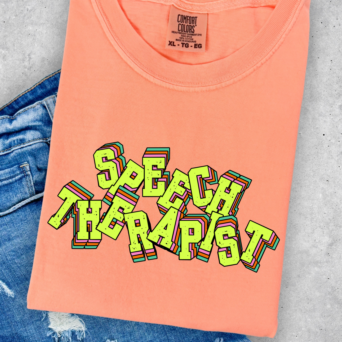 Retro Colorful Glitch Alpha Full Color DTF Transfer