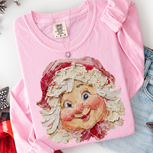 Mrs Claus Face (Faux Hand Painted) Full Color DTF Transfer