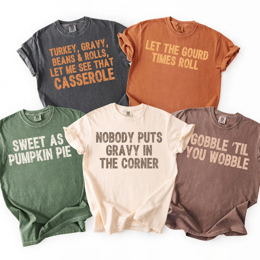 Thanksgiving Puns Full Color DTF Transfer