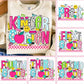 School Doodle w/Supplies Grade (MULTI GRADE OPTIONS) Full Color DTF Transfer