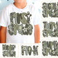 Camo Checkered Grade (MULTI GRADE OPTIONS) Full Color DTF Transfer