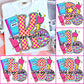 Retro Grade w/Cup & Disco Ball (MULTI GRADE OPTIONS) Full Color DTF Transfer