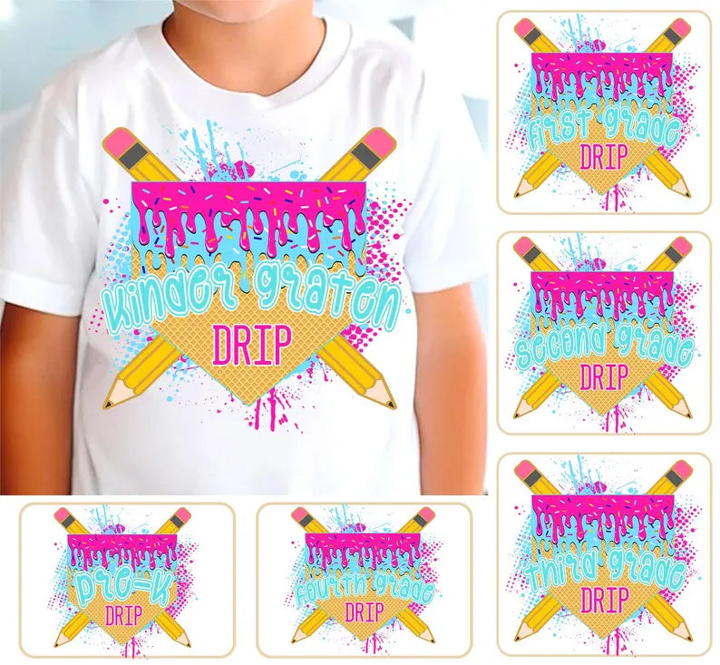 Drip Grade (MULTI GRADE OPTIONS) Full Color DTF Transfer