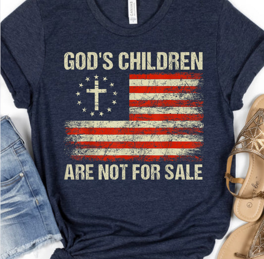 Gods Children Are Not For Sale (Flag) Full Color DTF Transfer