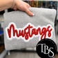 Double Glitter Appliqué Embroidered Sweatshirt/T-Shirt (ANY SINGLE ONE LINE WORD(S)