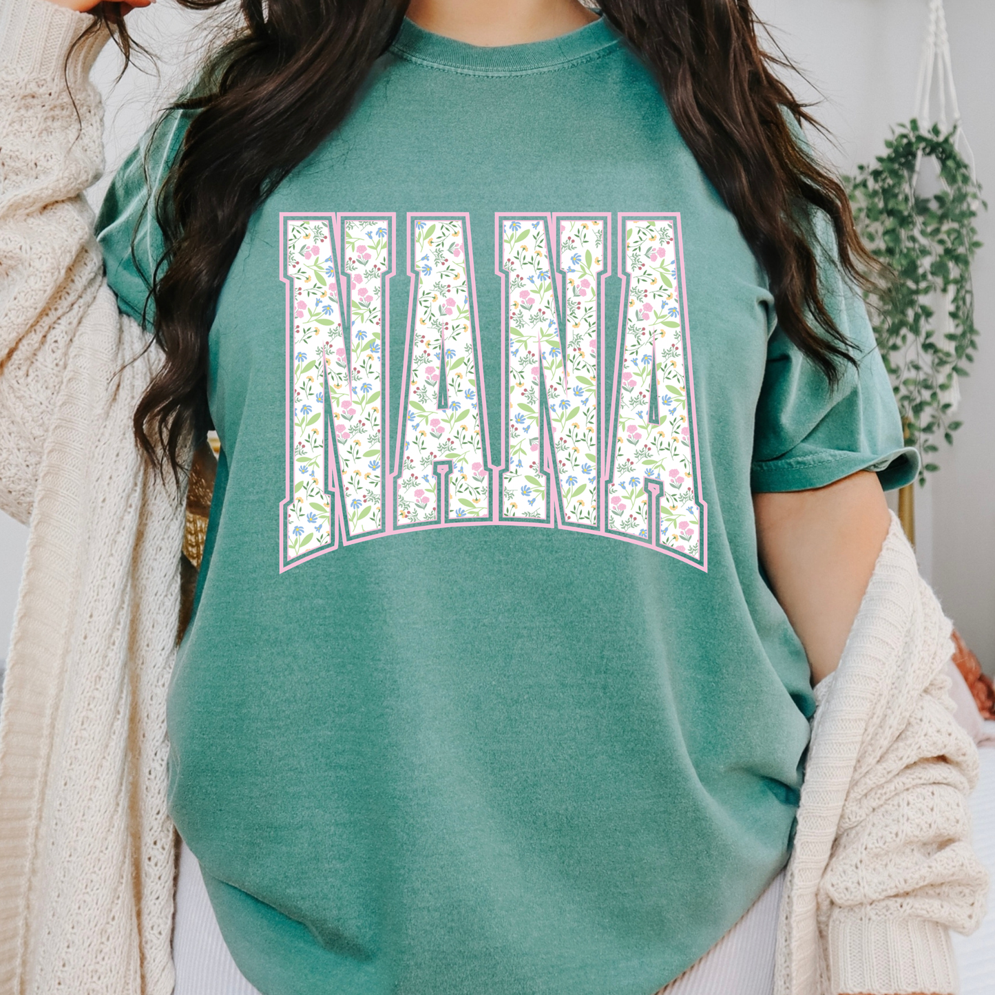 Floral Nana Full Color DTF Transfer