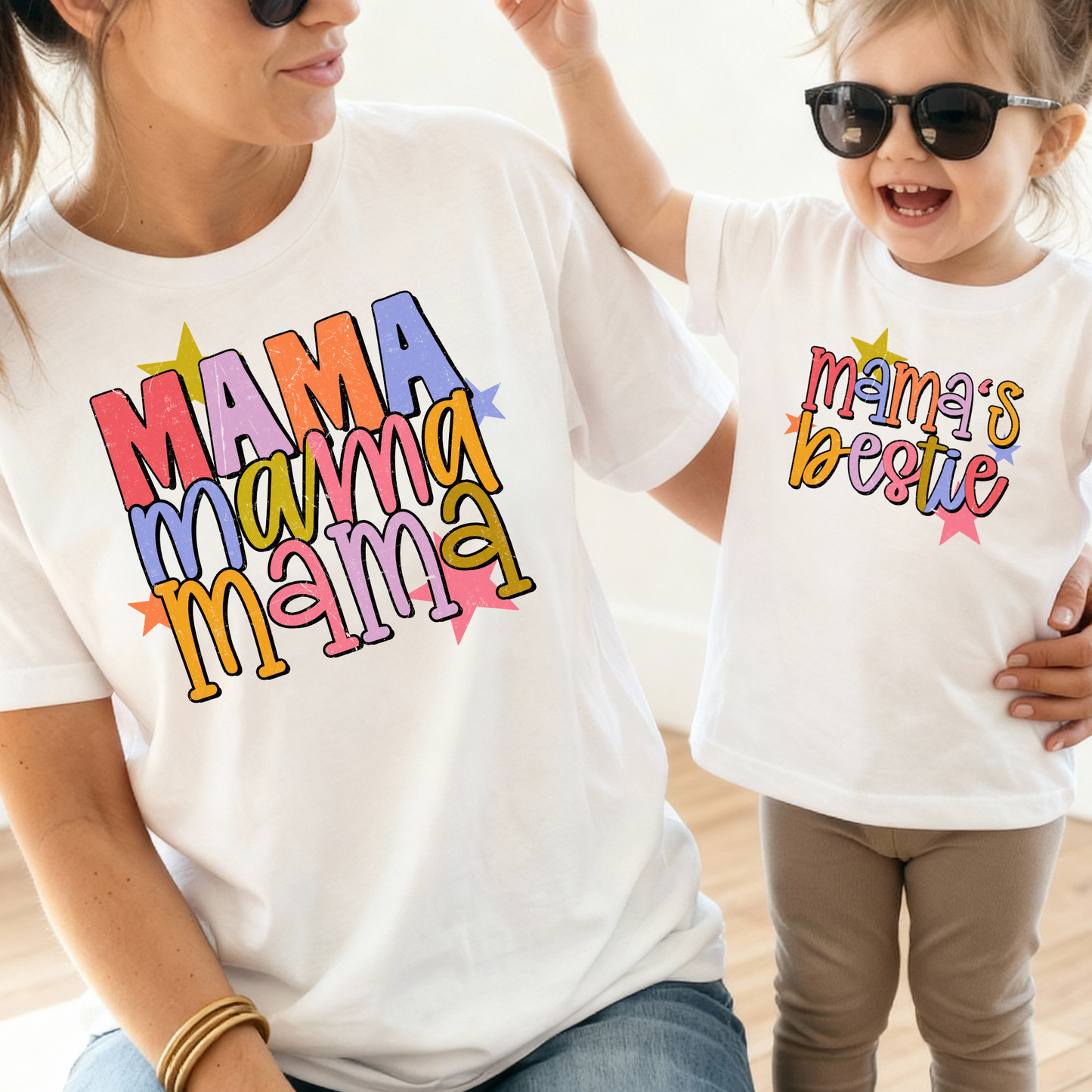 Retro Colorful Mama (Mini Option) Full Color DTF Transfer