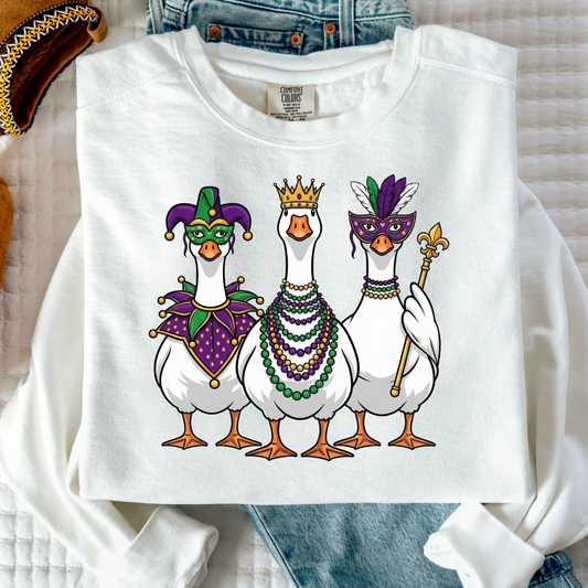 Goose Mardi Gras Full Color DTF Transfers