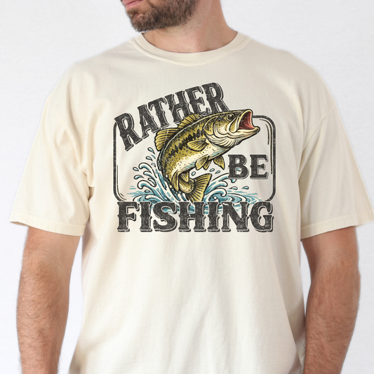 Rather Be Fishing Full Color DTF Transfer