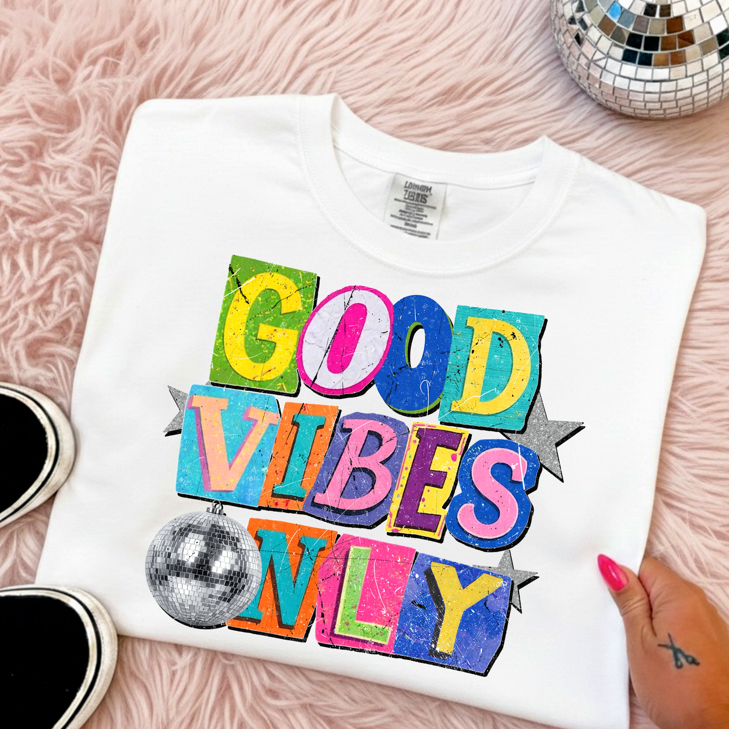 Good Vibes Only (Scrapbook) Full Color DTF Transfer