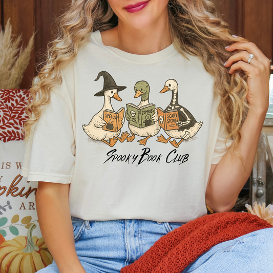 Spooky Book Club Goose Full Color DTF Transfer