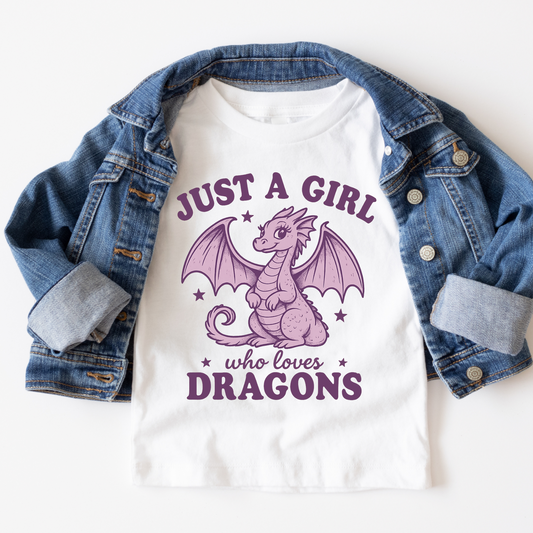 Just A Girl Who Loves Dragons Full Color DTF Transfer