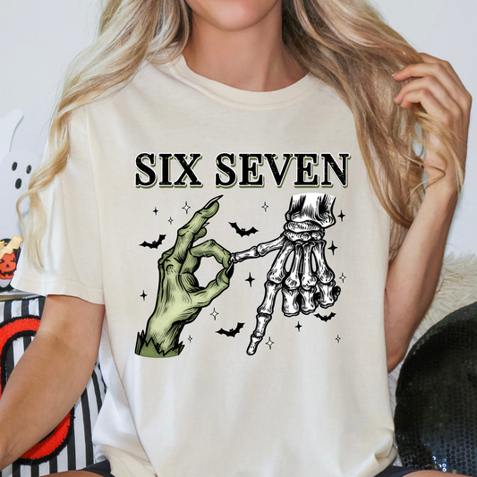 6 7 (Six Seven) Halloween Hands Full Color DTF Transfer
