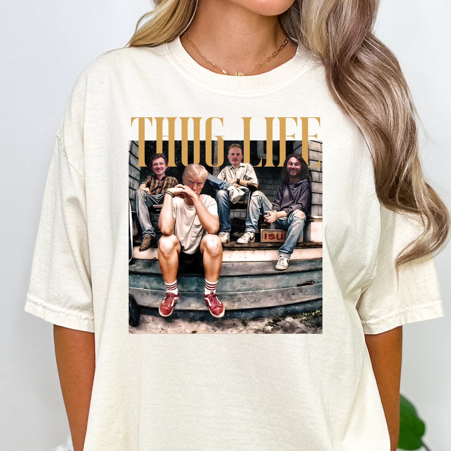 Thug Life Trump - Morgan Wallen - Koe Wetzel- Zach Bryan Full Color DTF Transfer