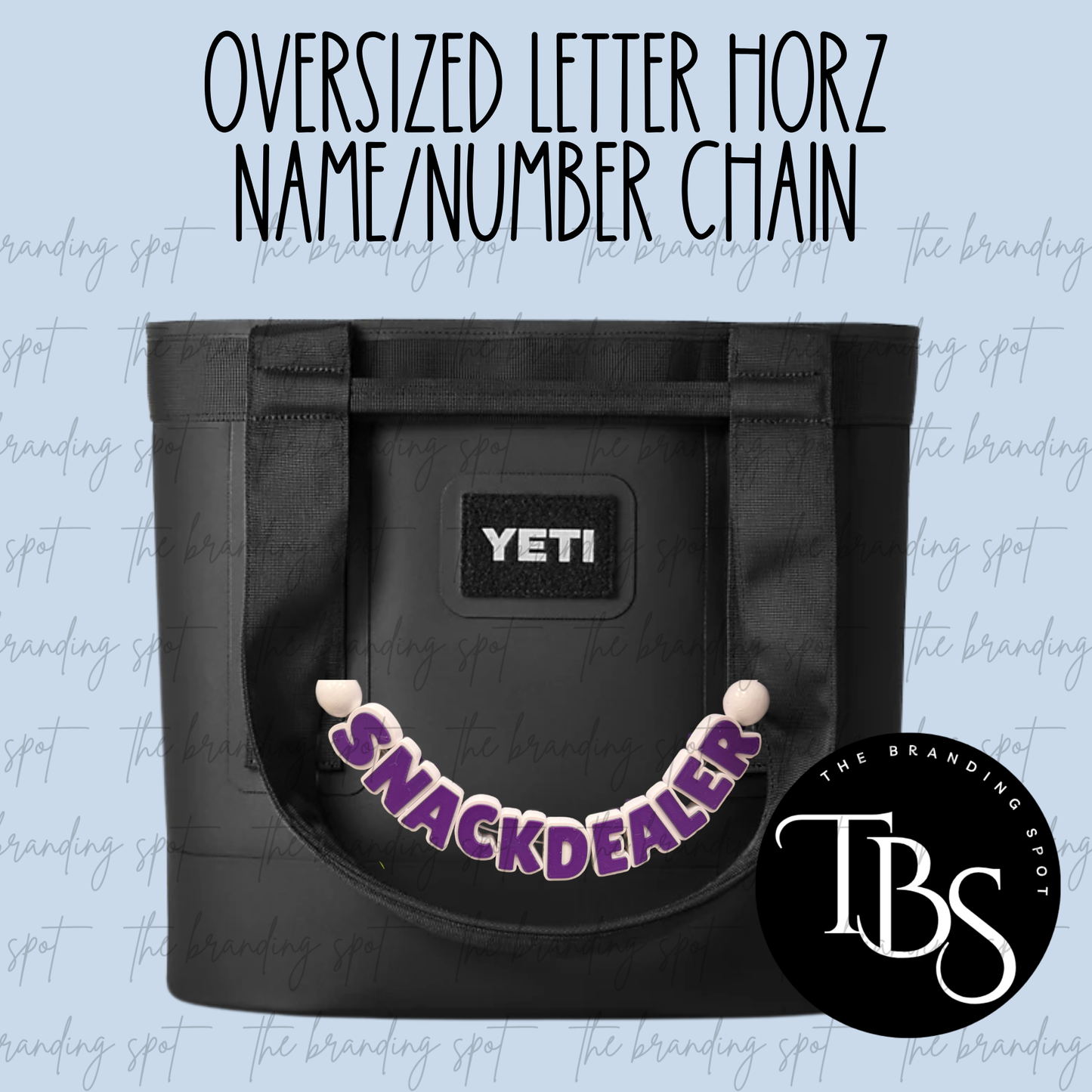 1" Charm Name/Number Chain (Oversized)