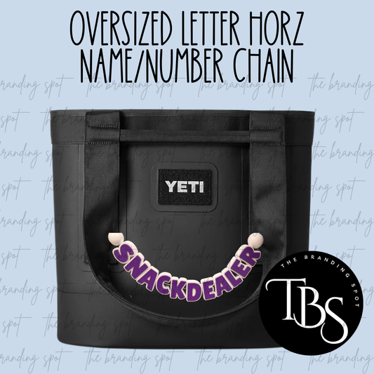 1" Charm Name/Number Chain (Oversized)