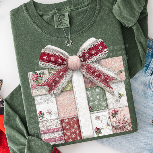 Gift Box (Patchwork) Full Color DTF Transfer