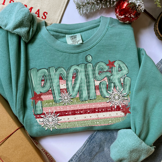 Praise Striped Full Color DTF Transfer