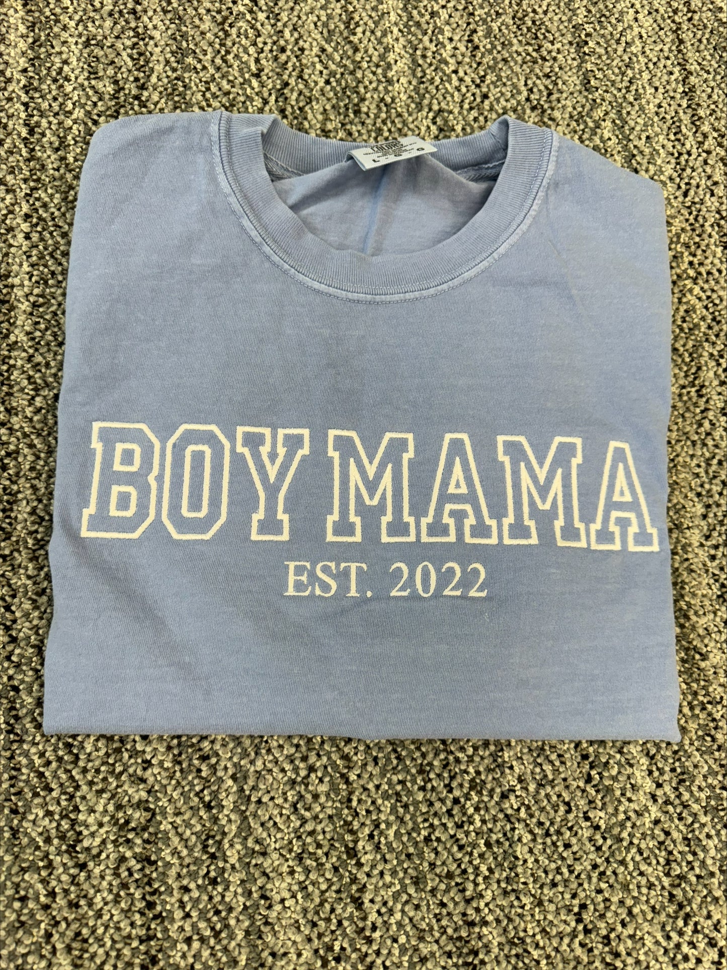 Boy Mama Est (Girl Mama) Embroidered Sweatshirt/T-Shirt