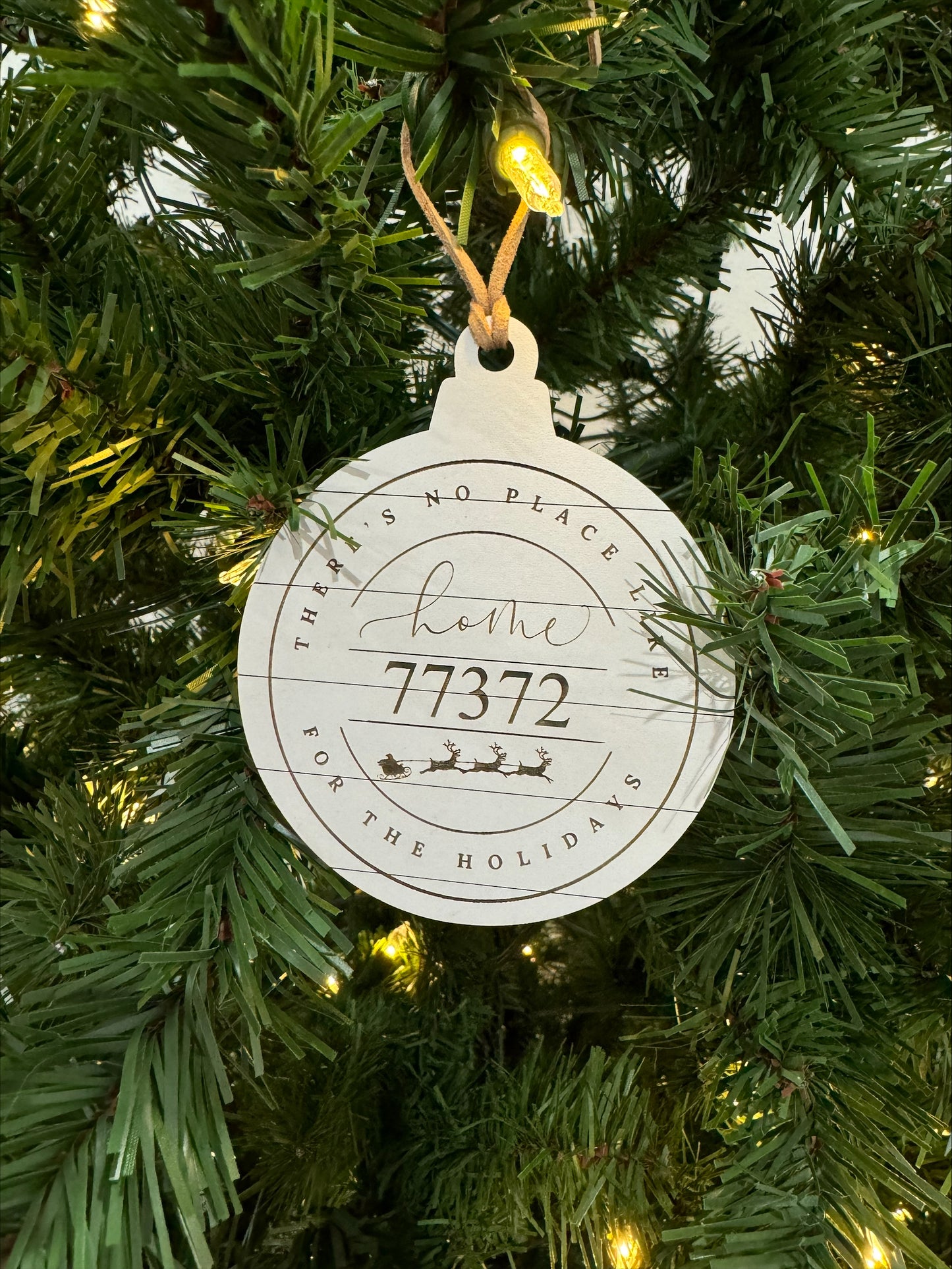 There's No Place Like Home For The Holidays Personalized Zip Code Ornament