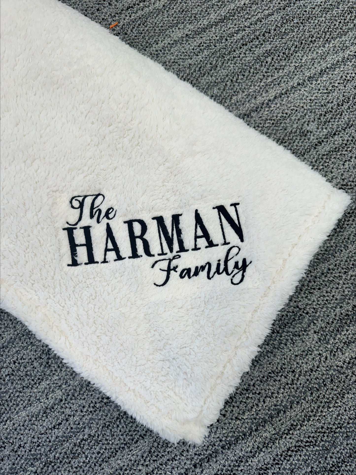 Personalized Embroidered Fleece Blanket