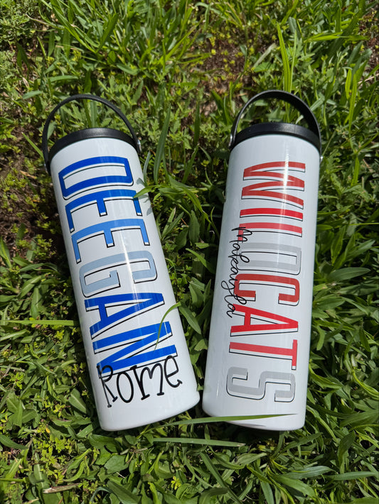 20oz Personalized Water Bottle Name Design