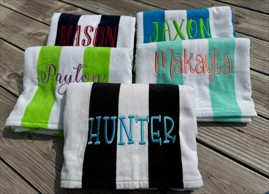 Personalized Embroidered Beach Towel