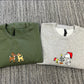 Rudolph The Red Nose Reindeeer - Snoopy Christmas Embroidered Sweatshirt/T-Shirt