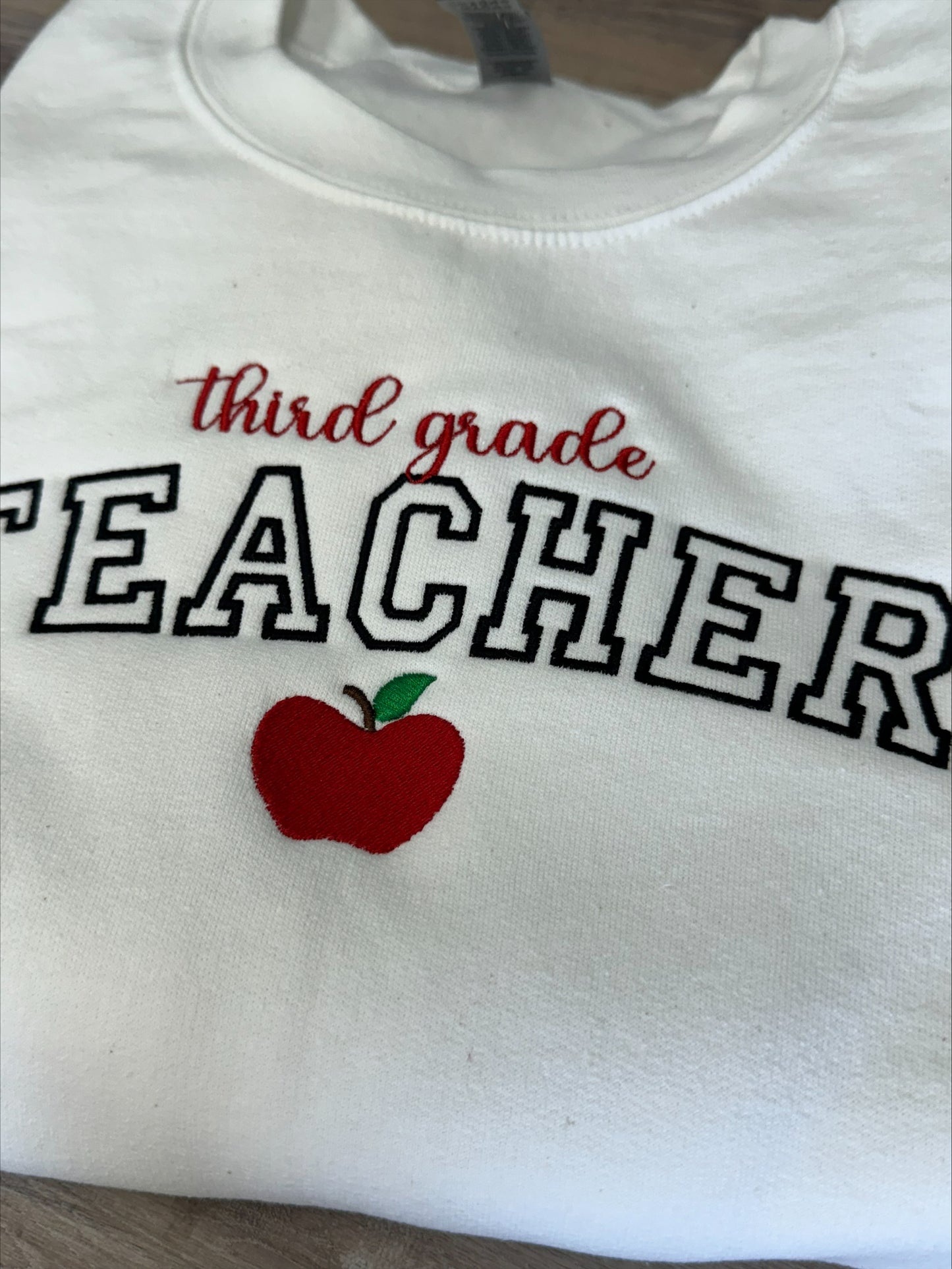 (Grade) Teacher Sweatshirt/T-Shirt (ANY SINGLE ONE LINE WORD)