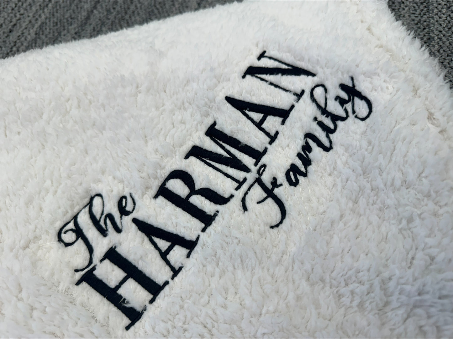 Personalized Embroidered Sherpa Blanket