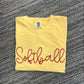 Softball Stitch Embroidered Sweatshirt/T-Shirt
