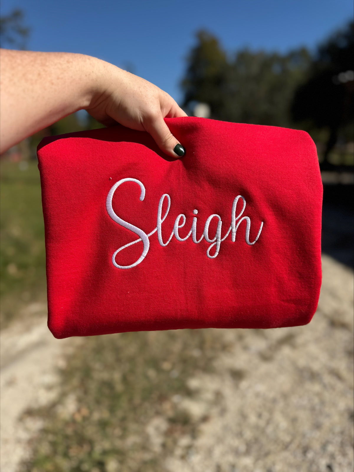 Sleigh OR Jolly Embroidered Sweatshirt/T-Shirt