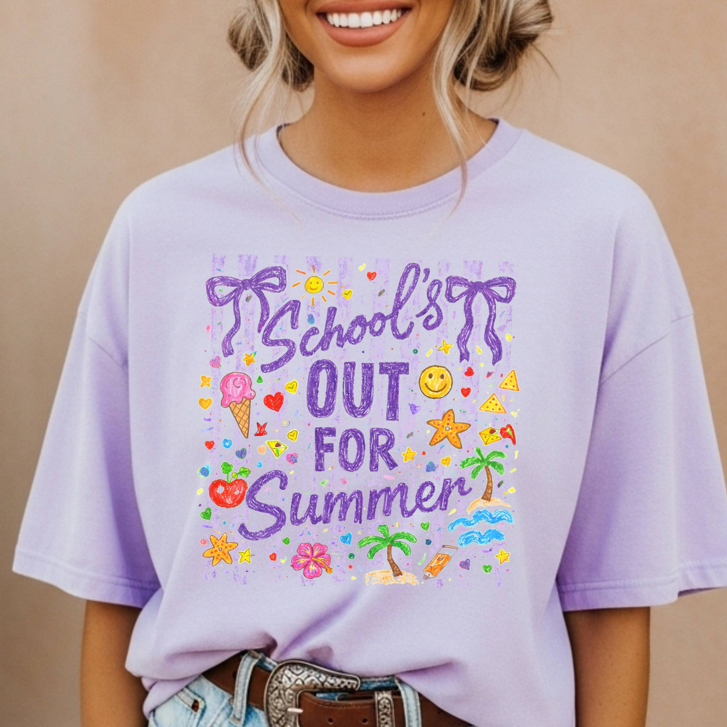 School's Out For Summer Full Color DTF Transfer