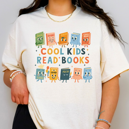 Cool Kids Read Books Full Color DTF Transfer