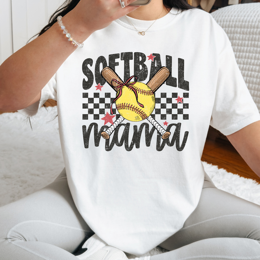 Softball Mama Full Color DTF Transfer