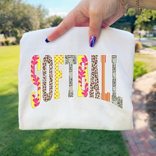 Softball (Multi Pattern) Full Color DTF Transfer