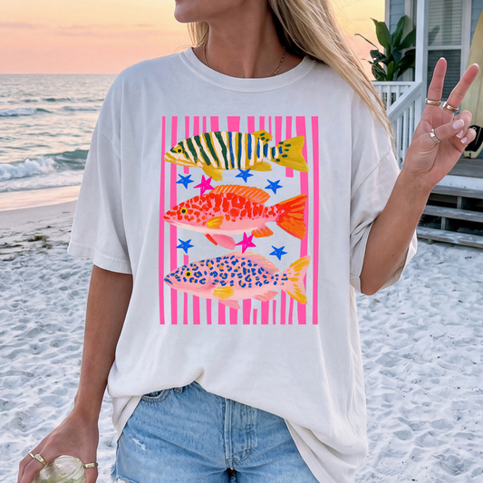 Colorful Fish (Striped) Full Color DTF Transfer