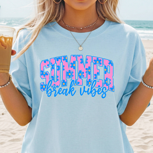 Summer Break Vibes Full Color DTF Transfer