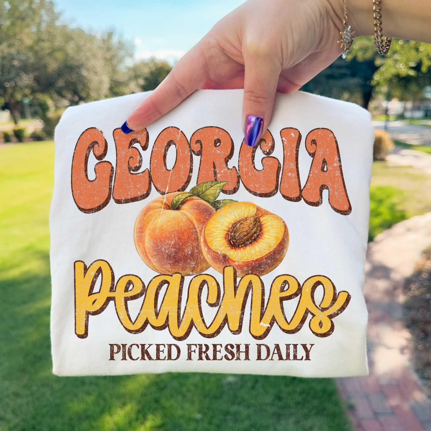 Georgia Peaches Full Color DTF Transfer
