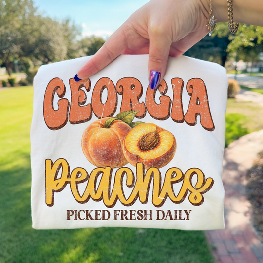 Georgia Peaches Full Color DTF Transfer