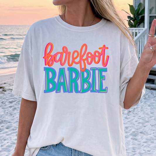 Barefoot Barbie Full Color DTF Transfer