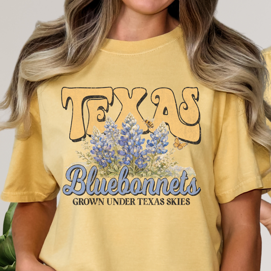 Texas Bluebonnets Full Color DTF Transfer