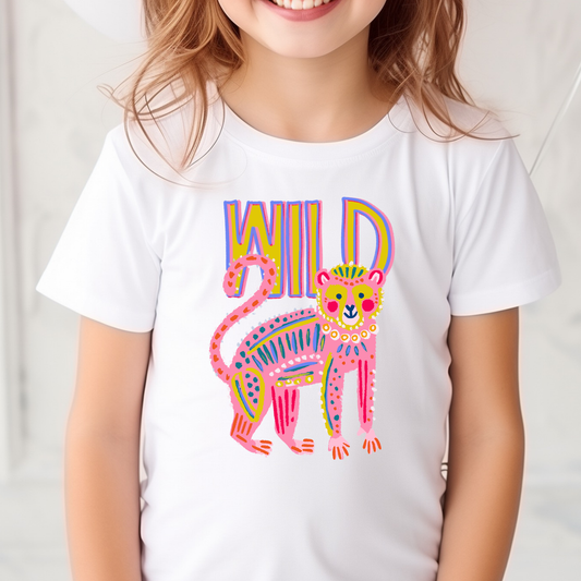 Colorful Wild Monkey Full Color DTF Transfer