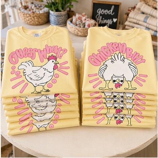 Guess What - Chicken Butt Full Color DTF Transfer