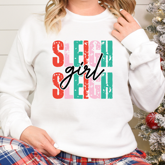 Sleigh Girl Sleigh Full Color DTF Transfer