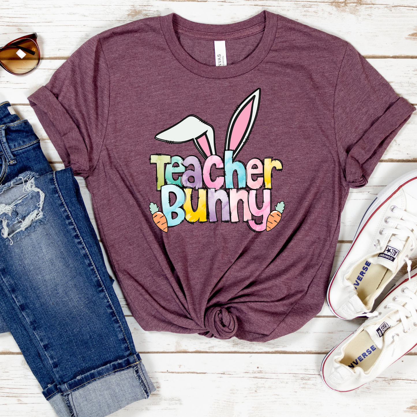 Teacher Bunny Full Color DTF Transfer