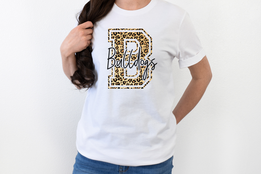 Bulldog's Leopard Letter Full Color DTF Transfers