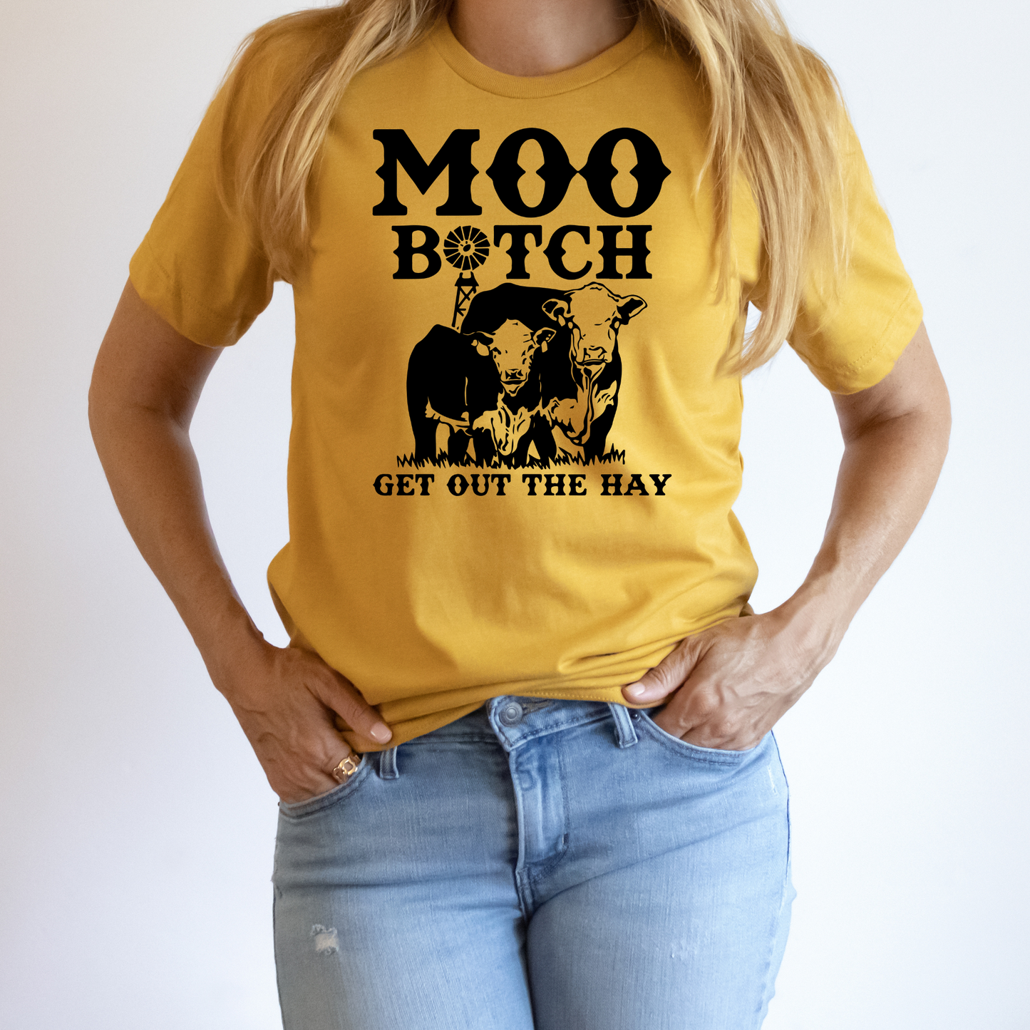 Moo Bitch Get Out The Hay Cow Full Color DTF Transfers