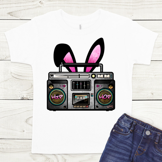 Hip Hop Boom Box Bunny Full Color DTF Transfer